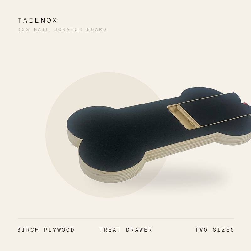 Tailnox dog nail scratch board, treat dispensing nail file a dog uses to file its own nails