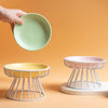 Elevated Food Bowl - Ceramic Dish with Angled Stand